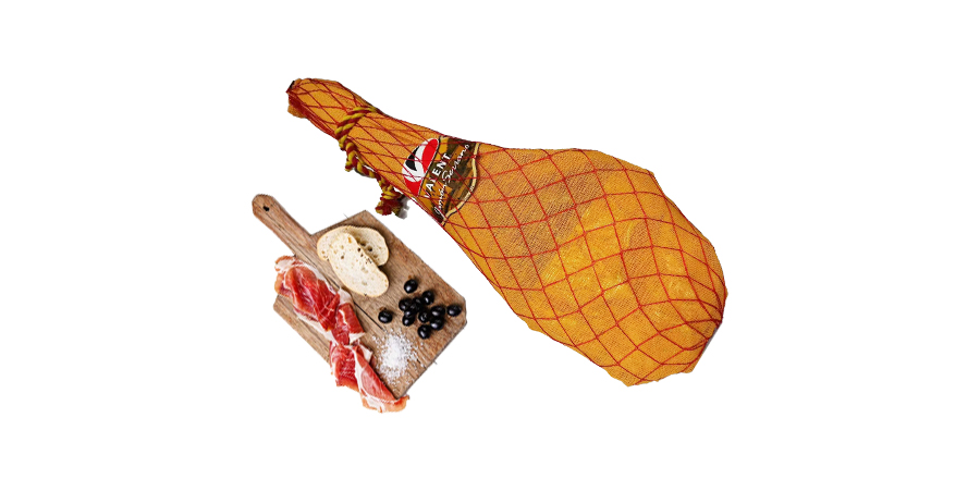 Jamón serrano con hueso de grado atesorado de barendin